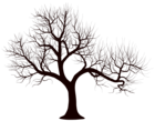 Tree Silhouette Leafless PNG Transparent Clipart