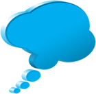Blue Bubble Speech PNG Image