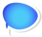 Bubble Speech Blue PNG Clip Art Image