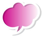 Bubble Speech Cloud Pink PNG Clip Art Image