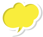 Bubble Speech Cloud Yellow PNG Clip Art Image