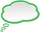 Bubble Speech Green White PNG Clip Art Image