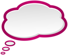 Bubble Speech Pink White PNG Clip Art Image