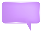 Bubble Speech Purple PNG Transparent Clip Art Image