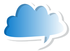 Cloud Bubble Speech Blue PNG Clip Art Image
