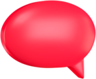 Red Speech Bubble Clip Art Image