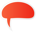 Red Speech Bubble PNG Clipart