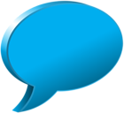 Speech Bubble Blue Transparent PNG Image