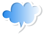 Speech Bubble Cloud Blue PNG Clip Art Image