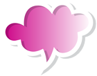 Speech Bubble Cloud Pink PNG Clip Art Image