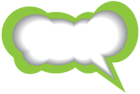 Speech Bubble Green White PNG Clip Art Image