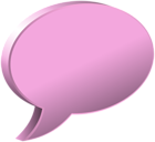 Speech Bubble Pink Transparent PNG Image