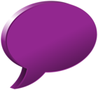 Speech Bubble Purple Transparent PNG Image