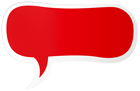 Speech Bubble Red PNG Clipart