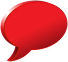Speech Bubble Red Transparent PNG Image