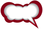 Speech Bubble Red White PNG Clip Art Image