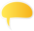 Yellow Speech Bubble PNG Clipart