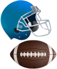 American Football Ball and Helmet Transparent Clip Art Image