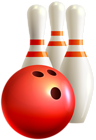 Bowling Ball and Pins Transparent PNG Clip Art Image