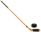Hockey Stickand Puck PNG Clip Art Image