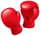 Red Boxing Gloves PNG Vector Clipart