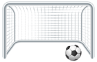 Soccer Ball and Goal Gate PNG Clip Art Image