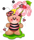 Cute Teddy Spring Decor PNG Clipart Picture