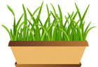 Flowerpot with Grass Transparent PNG Clip Art Image