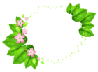 Green Spring Decor with Pink Flowers