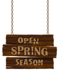 Open Spring Season Sign Transparent PNG Clip Art Image