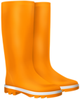 Rubber Boots Orange Transparent PNG Clipart