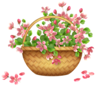 Spring Flower Basket PNG Clipart