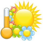 Spring Sun with Flowers Clipart Picture