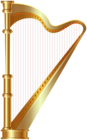 Gold Harp PNG Transparent Clipart