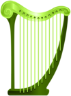 Green Irish Harp PNG Clipart