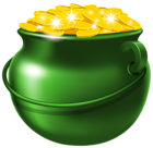 Green Pot of Gold PNG Clipart Image