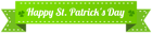 Happy St Patrick's Day Banner PNG Clip Art Image