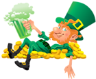 Leprechaun with Beer PNG Clipart