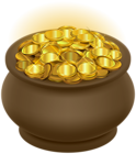 Pot of Gold Transparent Clip Art Image