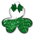 Shamrock with Green Bow PNG Picture