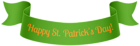 St Patrick's Day Banner PNG Clip Art
