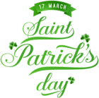 St Patrick-s Day Green Text PNG Clip Art