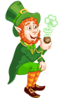 St Patrick Day Transparent Leprechaun with Pipe PNG Picture