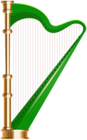 St Patrick Green Harp PNG Clipart