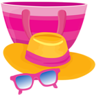 Beach Bag Hat and Glasses Transparent PNG Image