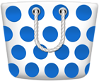 Beach Bag with Blue Dots PNG Clipart