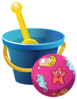 Beach Bucket and Ball PNG Clipart Image