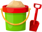 Beach Bucket with Sand PNG Clipart