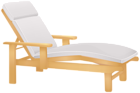 Beach Lounge Chair White PNG Clip Art