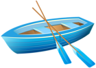 Blue Boat Transparent PNG Clip Art Image